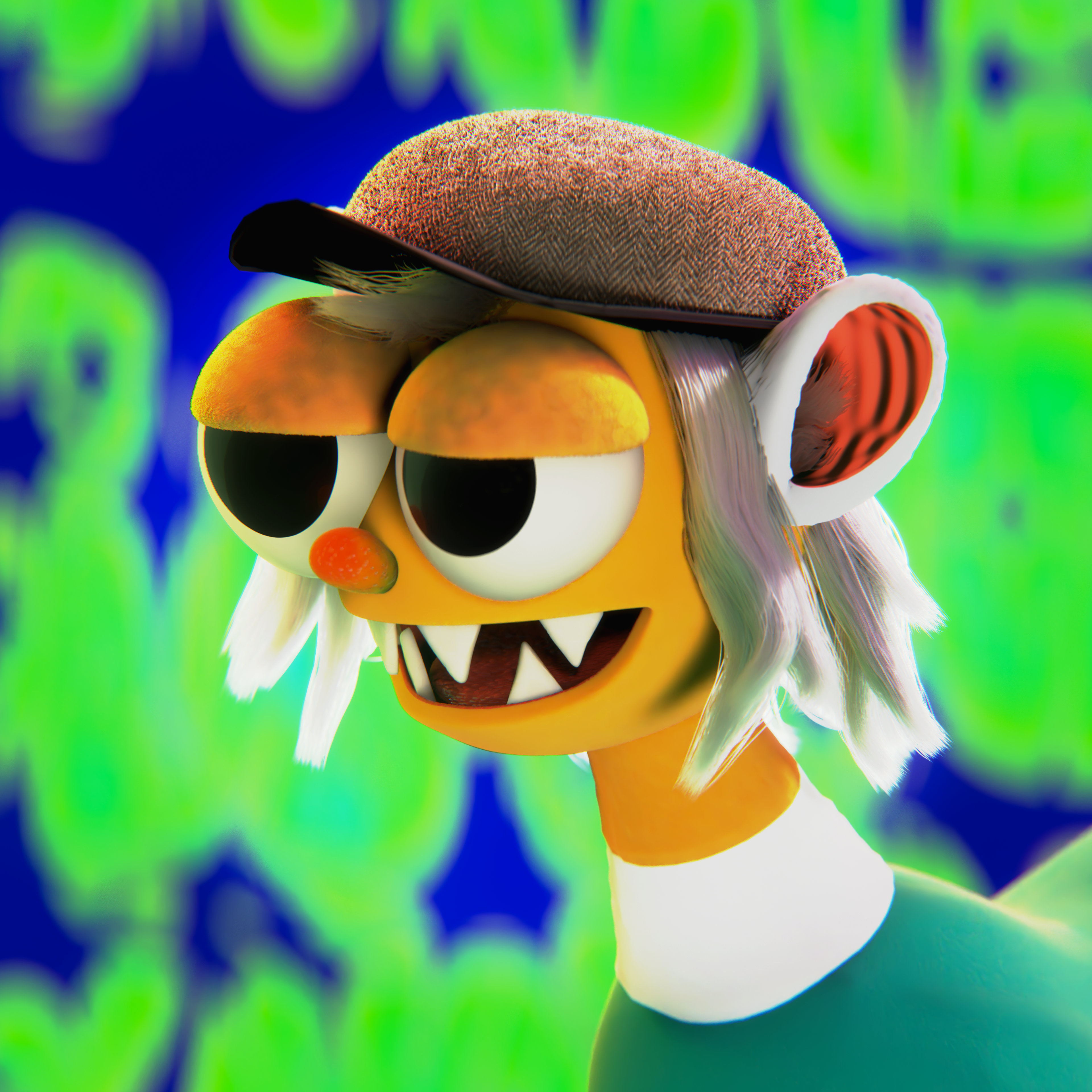 A 3D render of an OC.